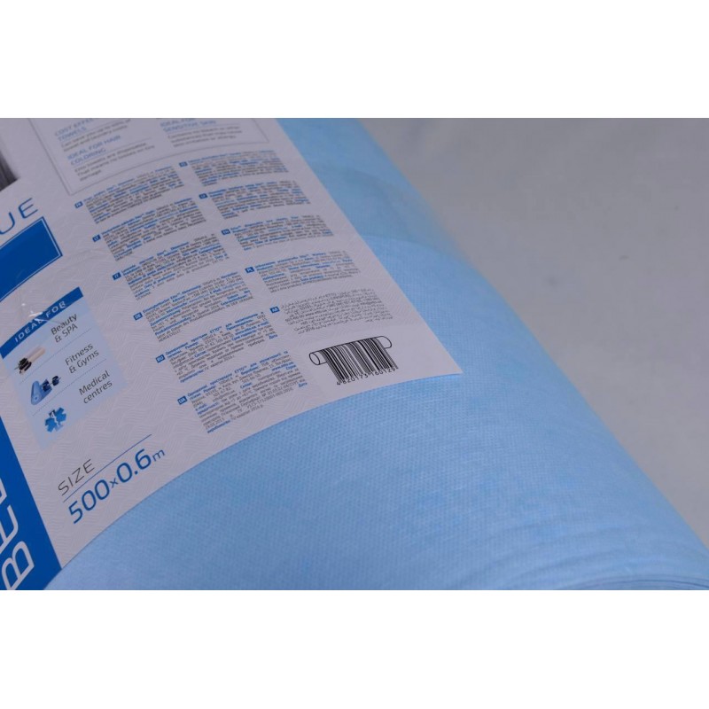 Простыни одноразовые Etto СМС 0.6 х 500 м (60 см) голубые