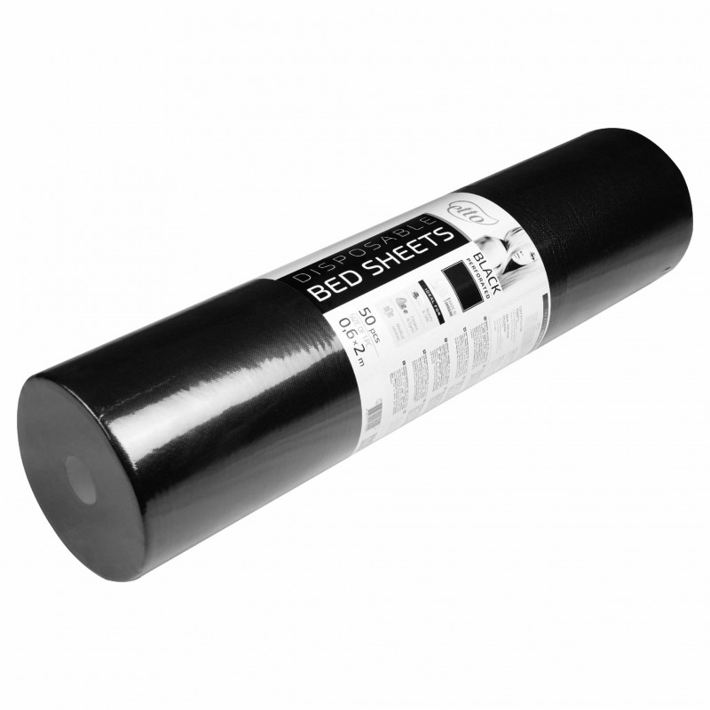 Простыни Etto Black Collection спанбонд 30г/м2 0.6 х 100 м отрывные (перфорация 2 м) черные