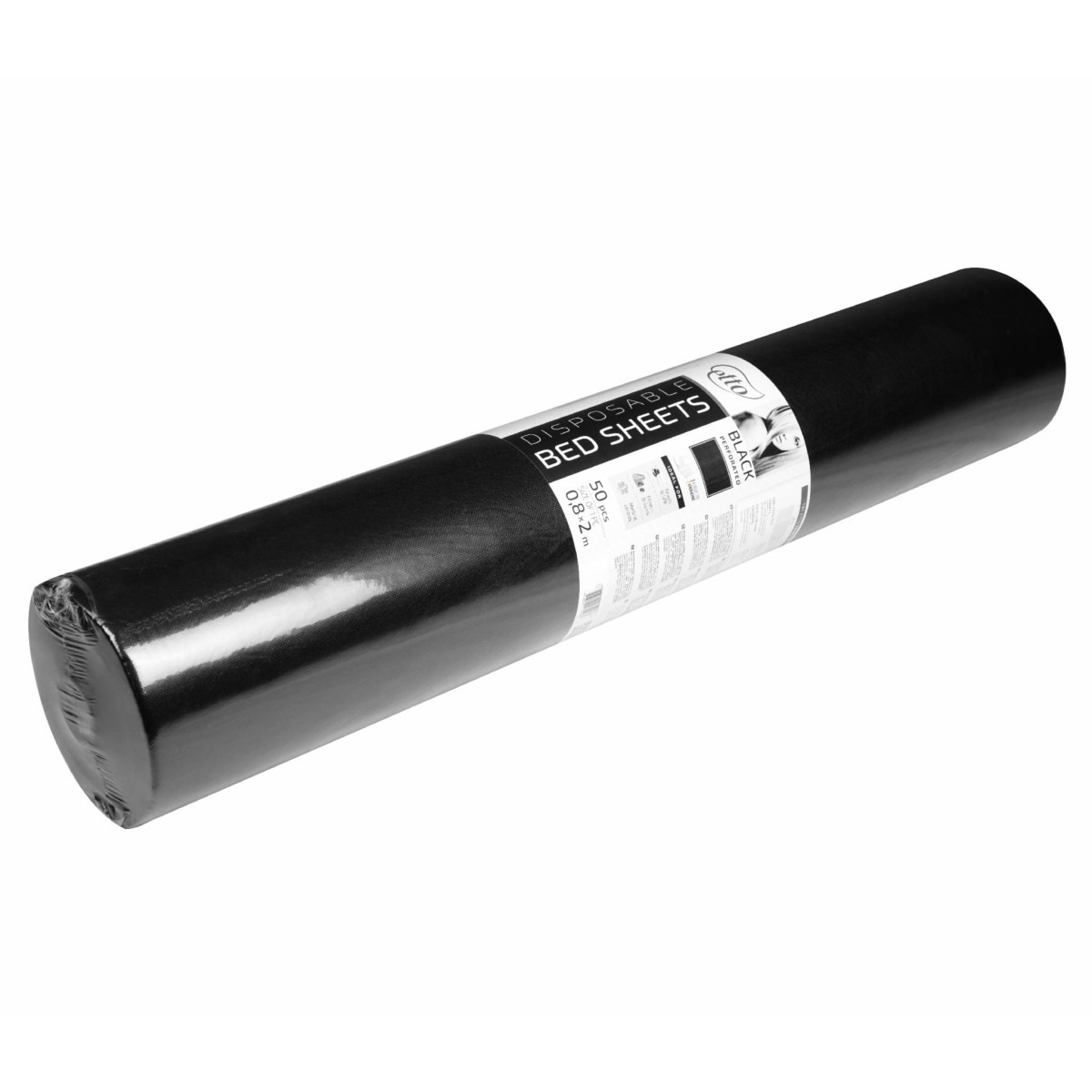 Простирадла Etto Black Collection спанбонд 30г/м2 0.8х100 м перфоровані (крок відриву 2 м) чорні