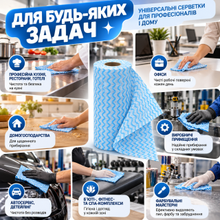 Серветки для прибирання Aquasoft - вибір економної господарочки 4×30 шт. (120 шт.) целюлозні