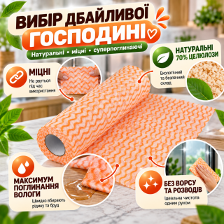 Серветки для прибирання Aquasoft - вибір економної господарочки 4×30 шт. (120 шт.) целюлозні