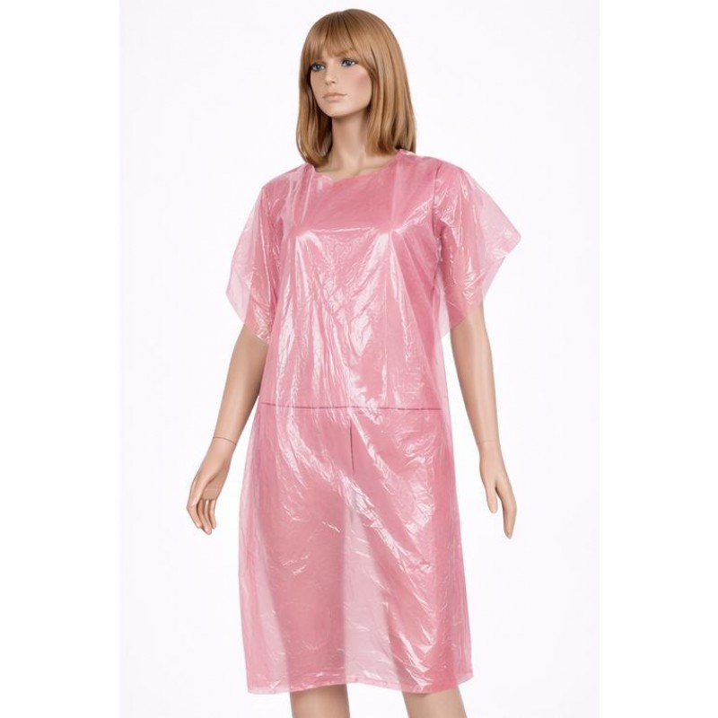 Пеньюар одноразовий поліетиленовий Monaco Style 90×135 см, 50 шт., рожевий