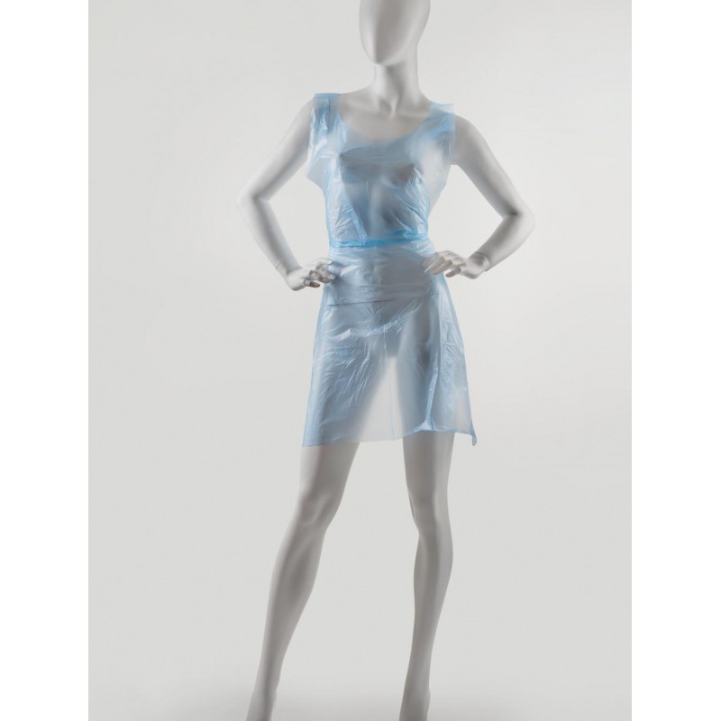 Фартух одноразовий поліетиленовий Monaco Style 70×110 см, 50 шт., блакитний