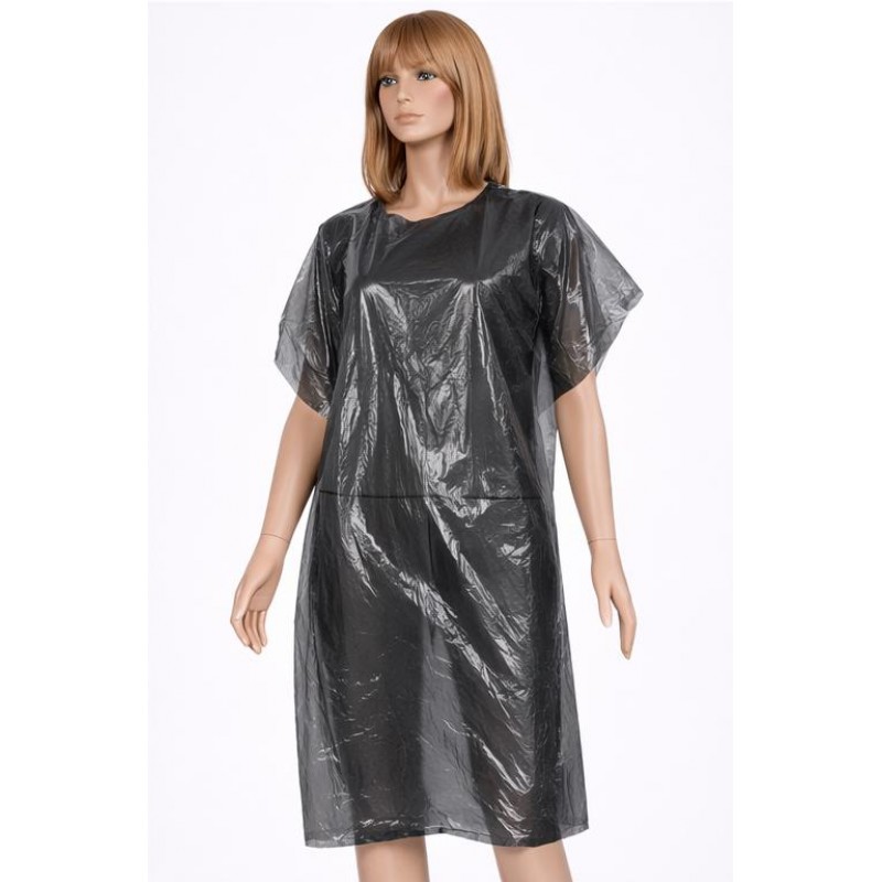 Пеньюар одноразовий поліетиленовий Monaco Style 90×135 см, 50 шт., чорний