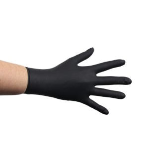 Рукавички нітрилові SafeTouch Advanced Black M без пудри текстуровані 100 шт. чорні 3,5 г (1187P-C)