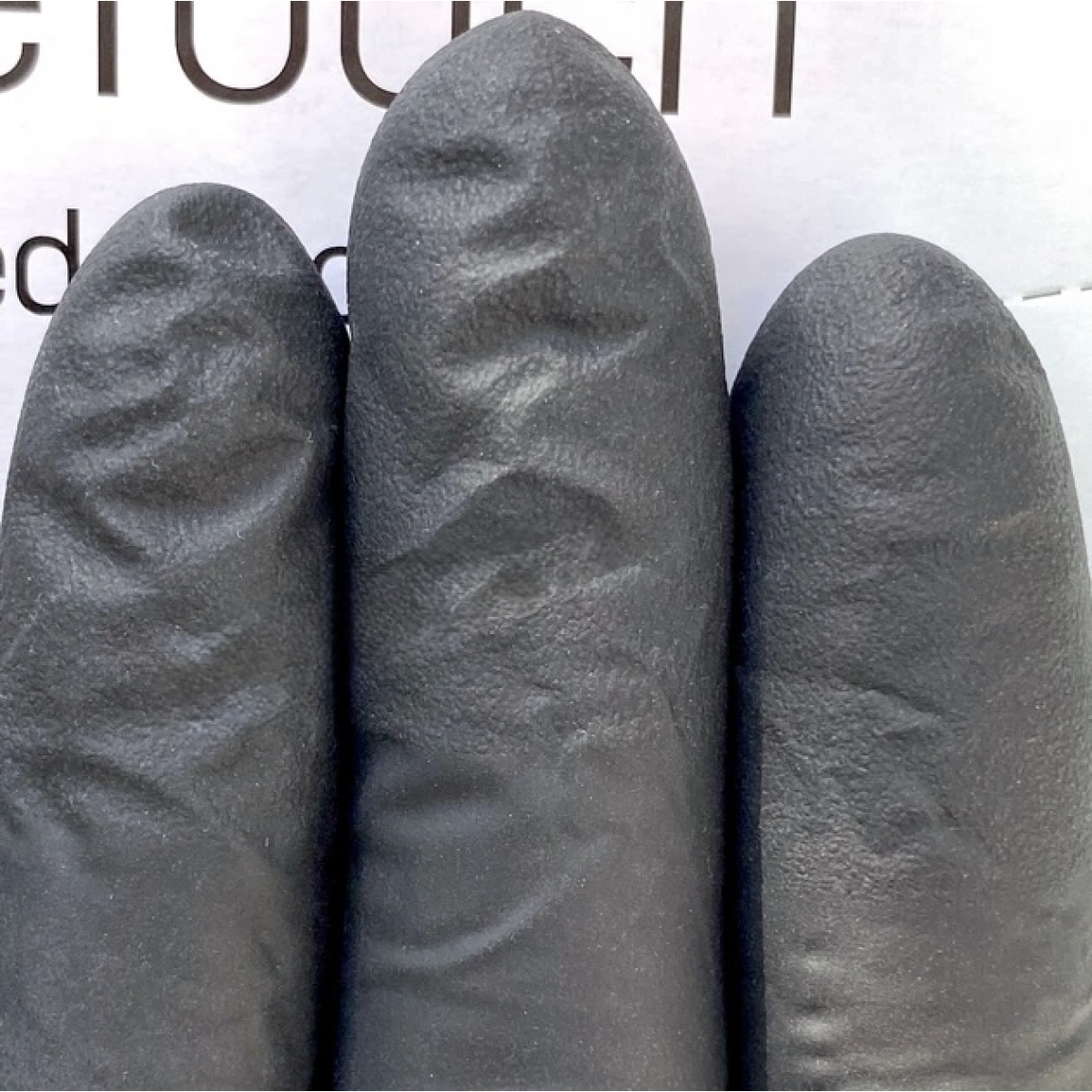 Рукавички нітрилові SafeTouch Advanced Black M без пудри текстуровані 100 шт. чорні 3,5 г (1187P-C)
