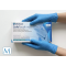 Рукавички нітрилові SafeTouch Vitals Slim Blue М без пудри текстуровані 100 шт. блакитні (1175P2-C)