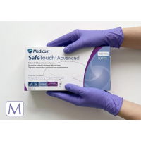 Рукавички нітрилові SafeTouch Advanced Lavander М без пудри текстуровані 100 шт. лавандові (1182-TG-С)