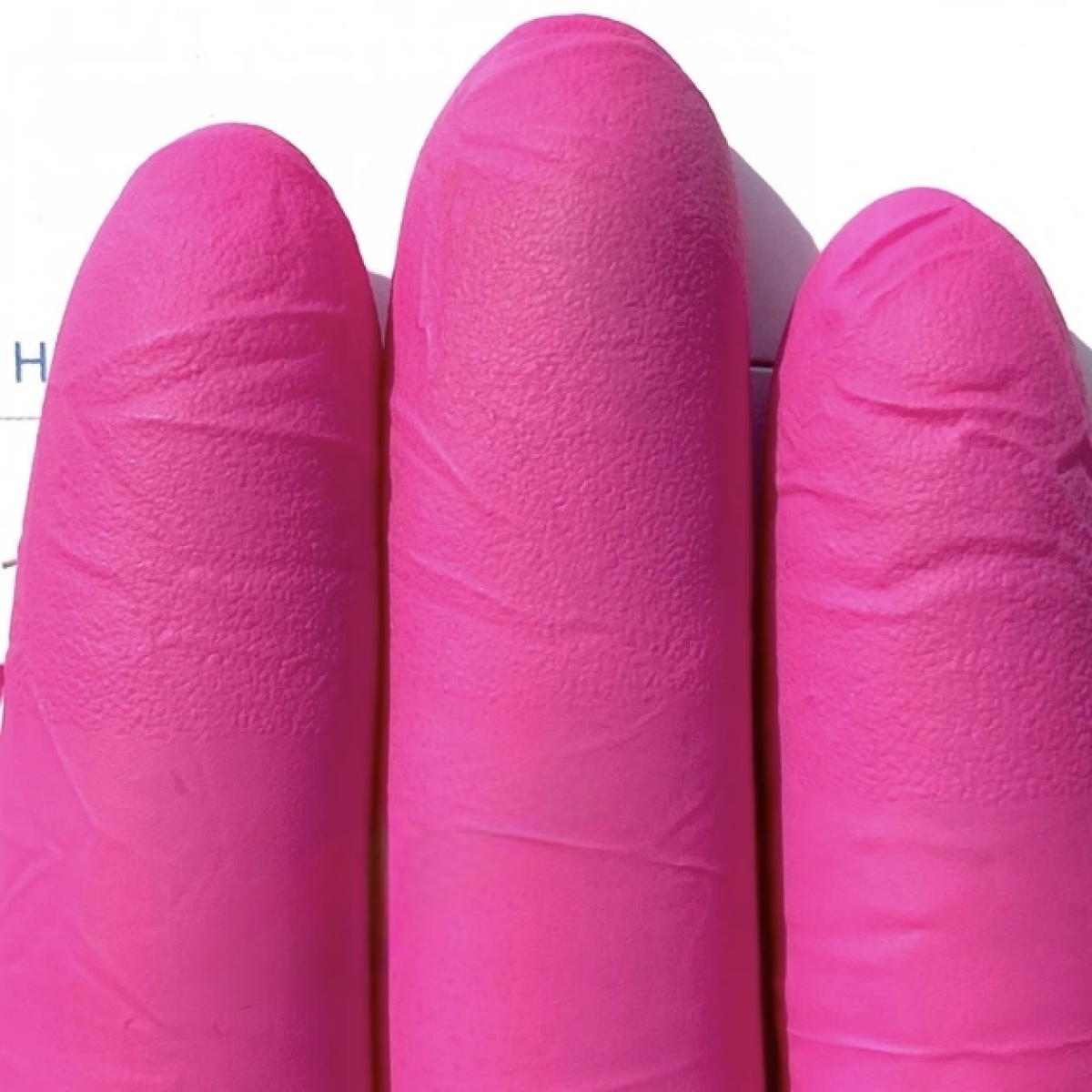 Рукавички нітрилові SafeTouch Advanced MAGENTA M без пудри текстуровані 100 шт. рожеві (1103-TG-C)