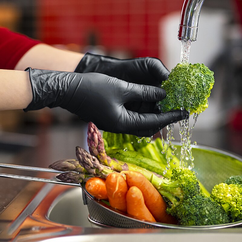 Рукавиці нітрил без пудри NITRYLEX BLACK 100 шт, чорні, розмір L