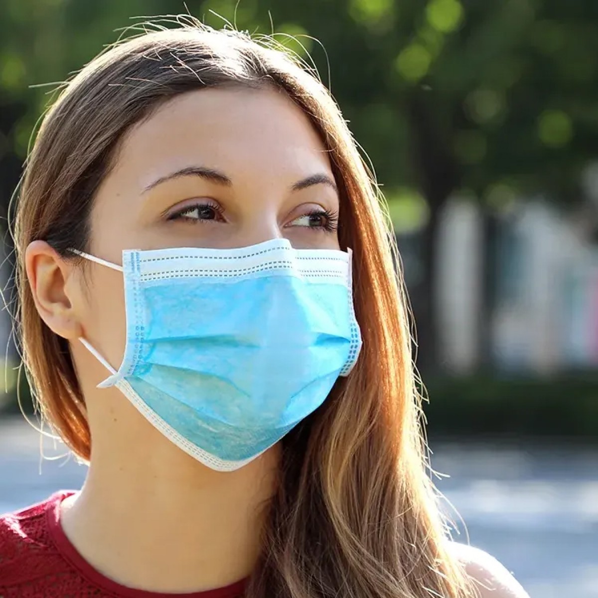 Маски медичні Ettocare, тришарові, в коробці (50шт), блакитні