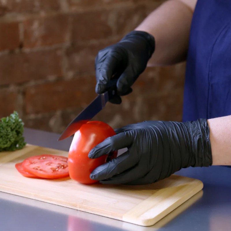 Рукавиці нітрил без пудри NITRYLEX BLACK 100 шт, чорні, розмір L