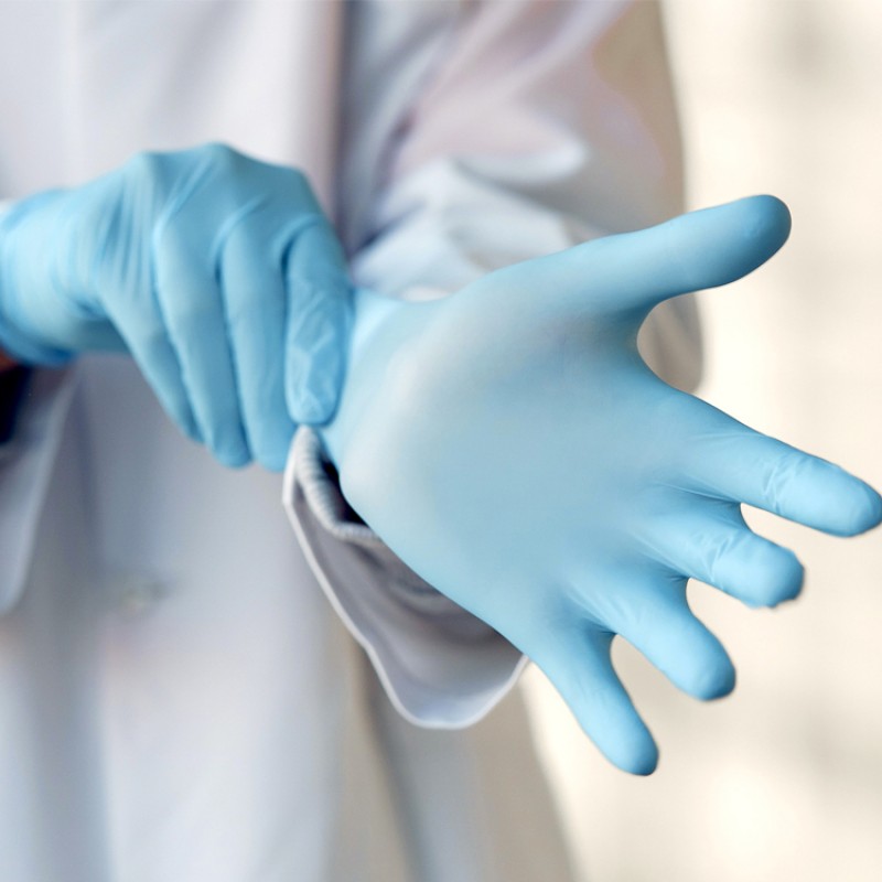 Рукавиці нітрил без пудри NITRYLEX CLASSIC 100 шт, блакитні, розмір L
