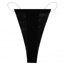 Трусики-стрінги, спанбонд, розмір L/XL, чорний (50 шт.)