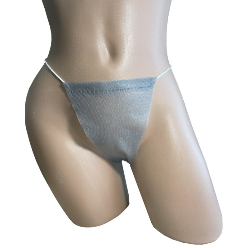 Трусики-стрінги, спанбонд, розмір S/M, сірий (50 шт.)