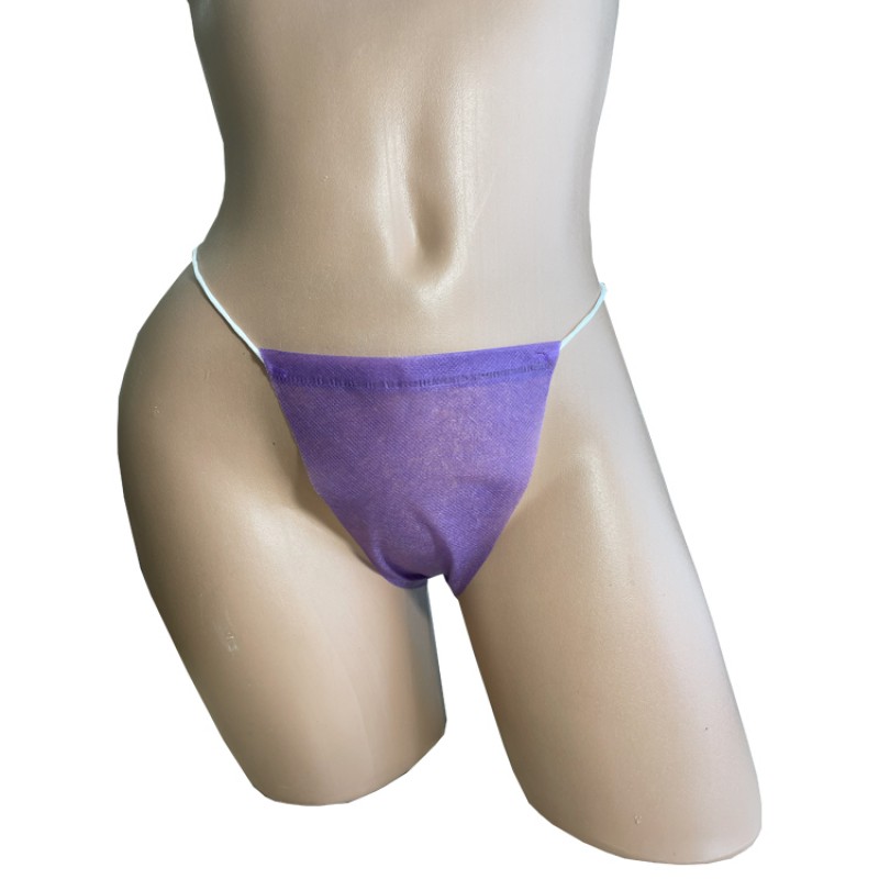 Трусики-стрінги, спанбонд, розмір S/M, фіолет (50 шт.)