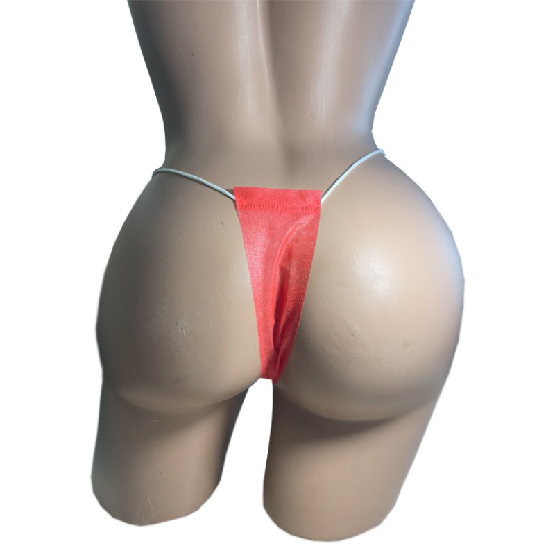 Трусики-стрінги, спанбонд, розмір S/M, червоний (50 шт.)