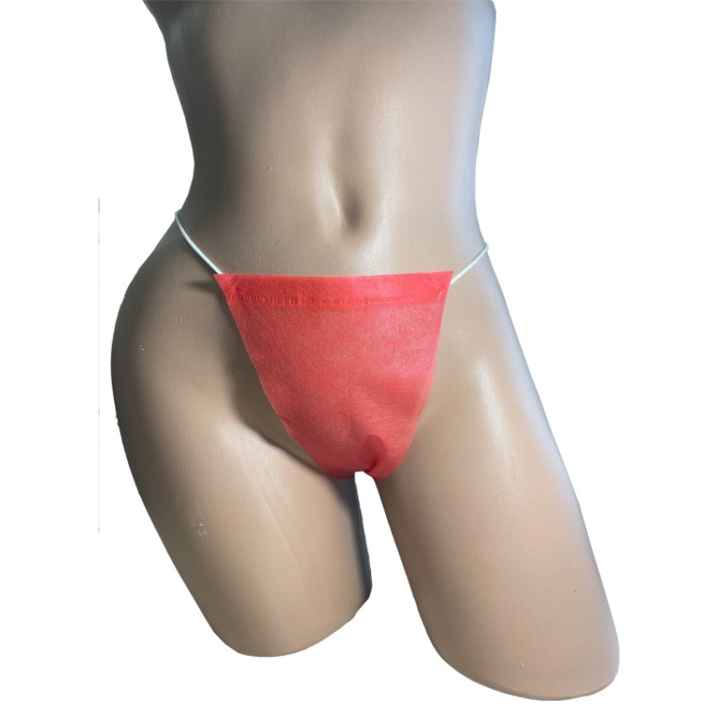 Трусики-стрінги, спанбонд, розмір S/M, червоний (50 шт.)