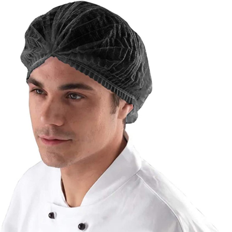 Шапочки одноразові «кульбабка», спанбонд , чорний 100шт.