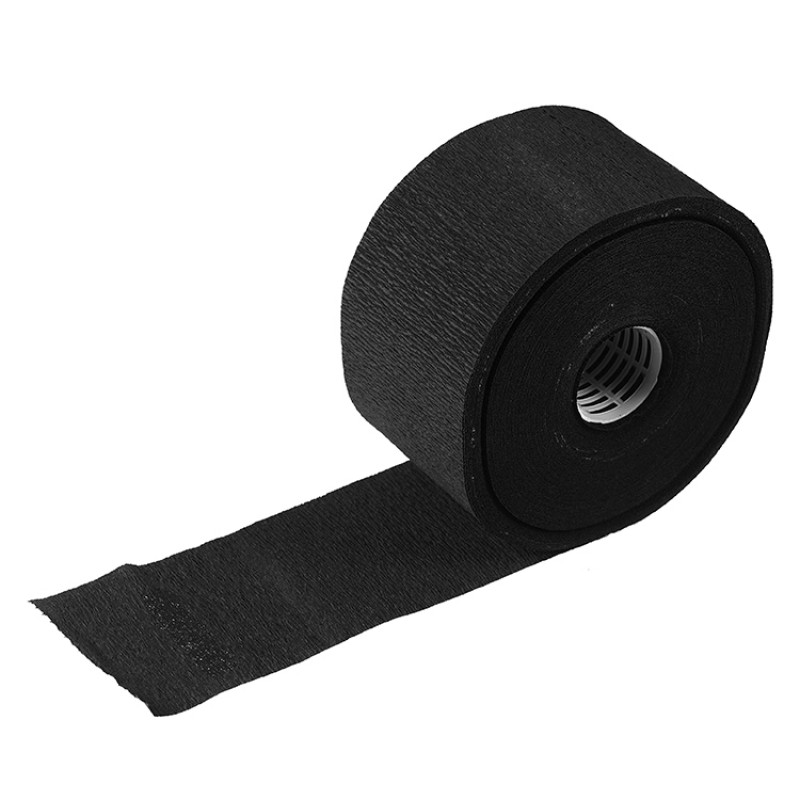 Комірці перукарські паперові, Etto, BLACK, пласт. втулка,  5 ролів х 100шт.