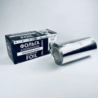 Фольга Etto для мелірування в коробці з відрізною лінійкою 100м в рулоні 14мк