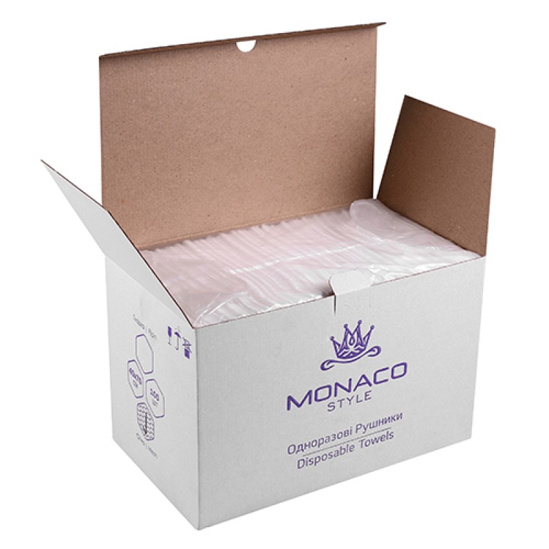 Рушники одноразові, Monaco Style, 40см х 70см (100шт. складені), сітка