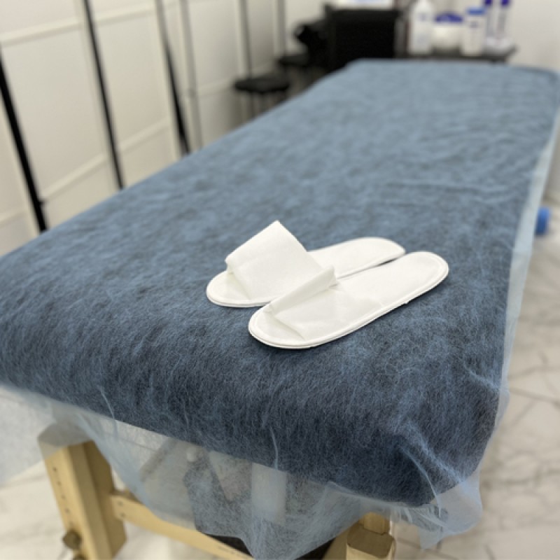 Простирадла одноразові Etto СМС 0.8 х 100 м (80 см) блакитні