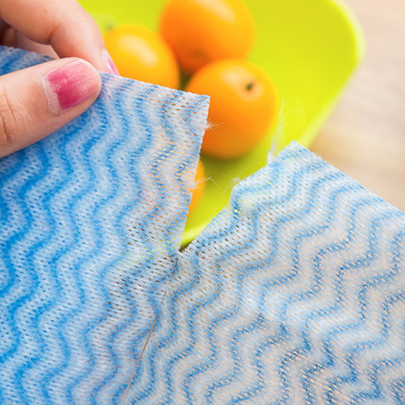 Серветки одноразові, Etto, 25см х 30см (100шт. в рулоні), блакитна хвиля