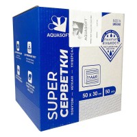 Серветки Aquasoft, складені, спанлейс, гладкий 50смх30см (50шт)