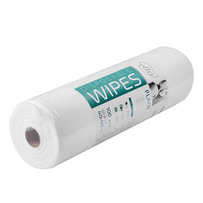 Серветки одноразові, Etto, 40см х 40см (100шт. в рулоні), гладкі 50г/м2