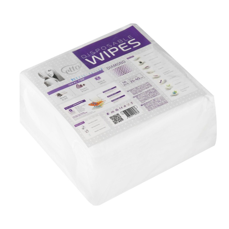 Серветки одноразові, Etto, 35см х 40см (50шт. складені), перлина 50г/м2