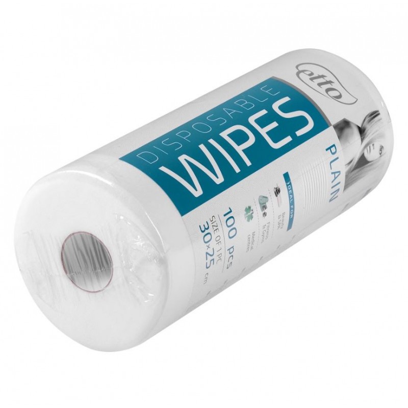 Серветки одноразові, Etto, 25см х 30см (100шт. в рулоні), гладкі 50г/м2