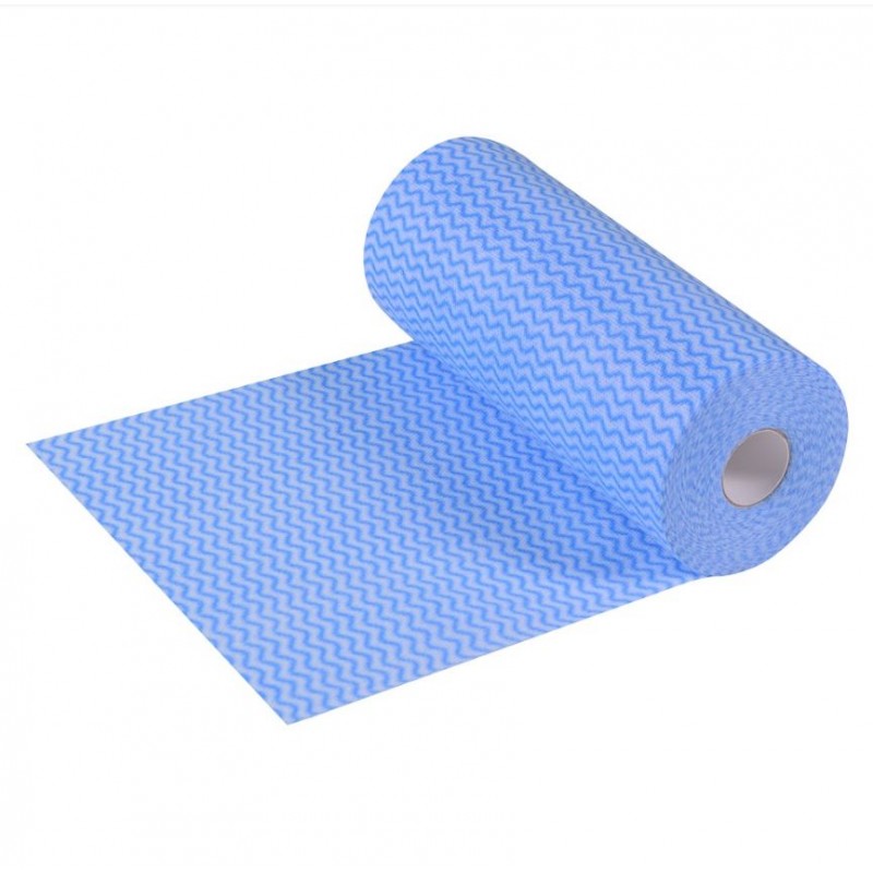 Серветки Aquasoft,спанлейс, блакитна хвиля, 25см х 30см (30шт в рулоні з перфорацією)