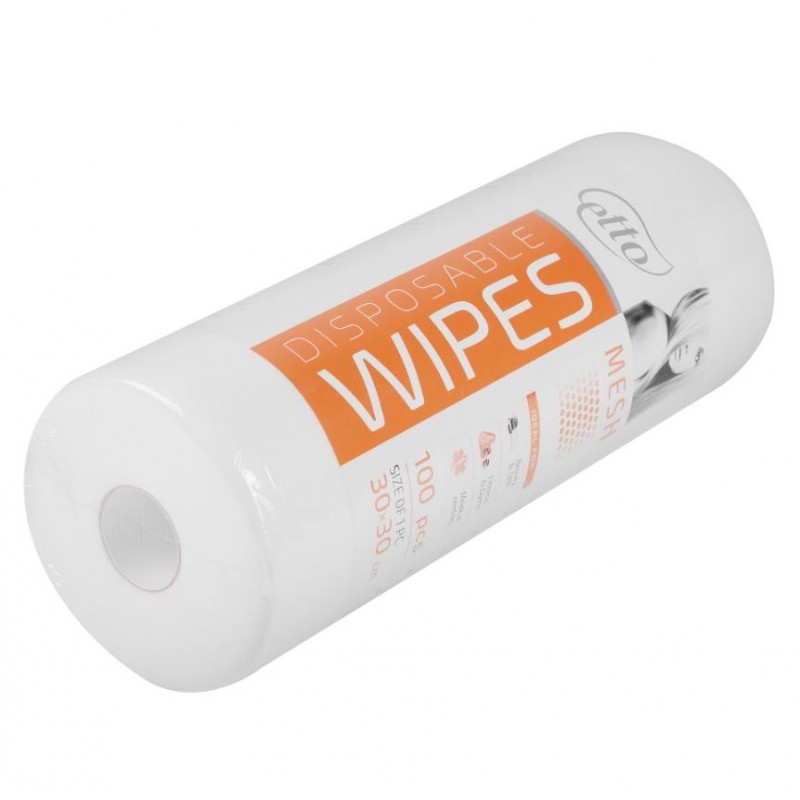 Серветки одноразові, Etto, 30см х 30см (100шт. в рулоні), сітка 50г/м2