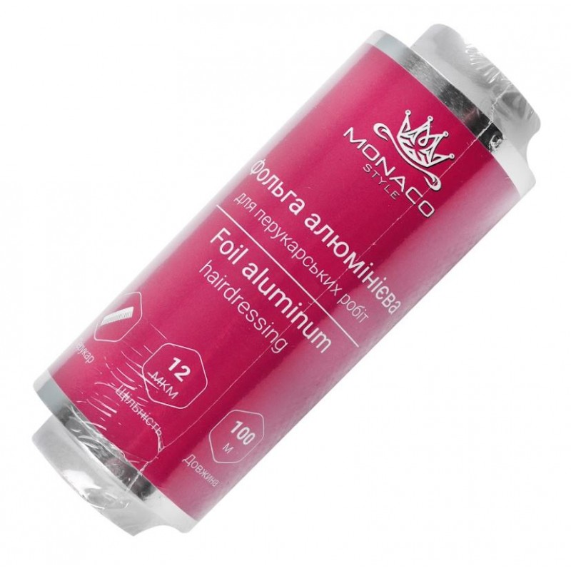 Фольга алюмінієва в рулоні, 100м, 12 мкм, Monaco Style