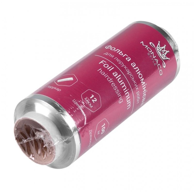 Фольга алюмінієва в рулоні, 100м, 12 мкм, Monaco Style