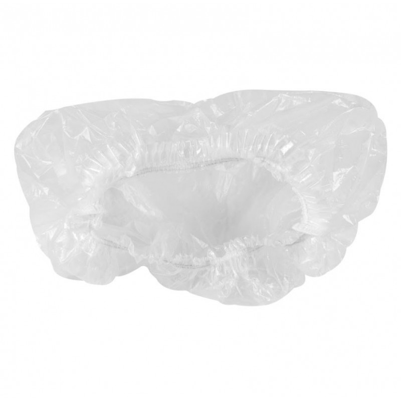 Шапочки одноразові «кульбабка», поліетилен, прозорий 100шт.