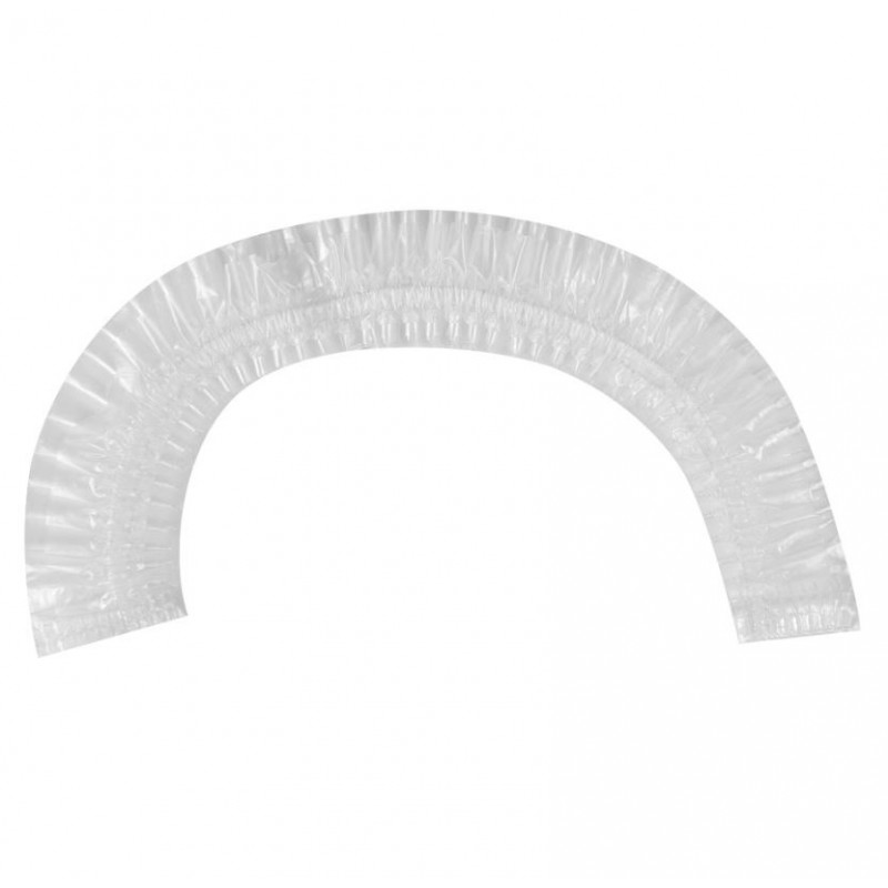 Шапочки одноразові «кульбабка», поліетилен, прозорий 100шт.