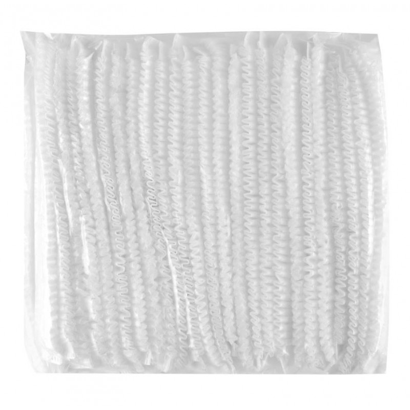 Шапочки одноразові «кульбабка», поліетилен, прозорий 100шт.