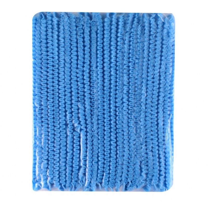 Шапочки одноразові «кульбабка», спанбонд, блакитний 100шт.