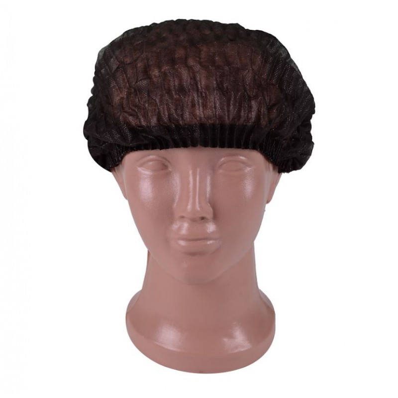 Шапочки одноразові «кульбабка», спанбонд , чорний 100шт.