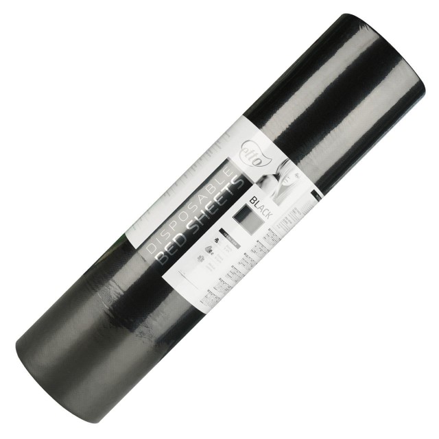 Простирадла одноразові Etto Black Collection 0.8х100 м (80 см) спанбонд 30г/м2 чорні